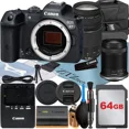 thumbnail image 1 of Canon EOS R7 Mirrorless Camera with 18-150mm + 75-300mm Lens + 64GB Memory Card + Case + ZeeTech Accessory Bundle, 1 of 8