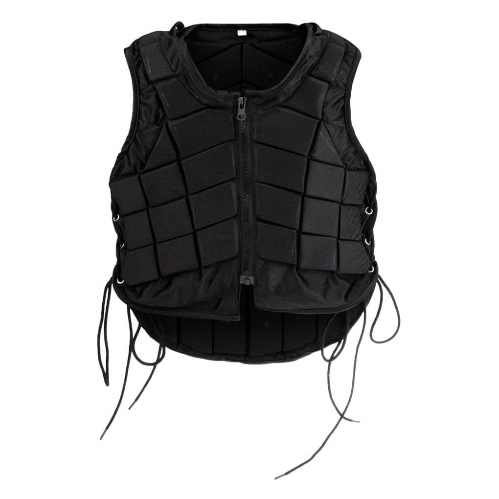 transemion Equestrian Vest Lengthened Filler Good Elasticity Lightweight Safety Horse Riding Body Protector Waistcoat with Zipper Outdoor CS