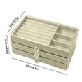 thumbnail image 3 of Acrylic Jewelry Storage Box with Lid and Velvet Interior 22 cm x 13 cm x 10.5 cm Multilayer Organizer for Earrings Necklaces Rings, 3 of 9