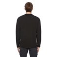 thumbnail image 3 of Dark Black Men's Long Sleeve Henley, 3 of 6