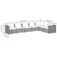 thumbnail image 3 of vidaXL 7 Piece Garden Lounge Set with Cushions Poly Rattan Black, 3 of 4