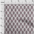 thumbnail image 1 of oneOone Georgette Viscose Light Gray Fabric Leaves & Floral Block Sewing Craft Projects Fabric Prints By Yard 42 Inch Wide, 1 of 4