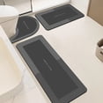thumbnail image 2 of Ohufall 47in 3 Piece Bathroom Mat Set Rubber Back Non Slip Super Absorbent Washable For Home Hotel Shower, 2 of 9