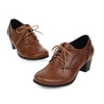 thumbnail image 1 of TIEVOSA Retro Flat Toe Mid Heel Women's Shoes, 1 of 9