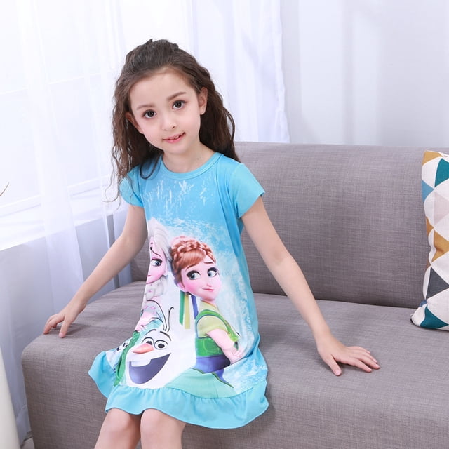 Toddler Night Gown Little Girls Princess Pajamas Dress