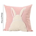 thumbnail image 3 of BotaniNest Velvet Rabbit Throw Pillow Embroidery Couple Pillow Cover Pink Throw Pillowcase Sofa Waist Pillow Cute Little Rabbit Throw Pillow, 3 of 7