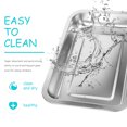 thumbnail image 4 of Stainless Steel Cat Litter Box- Low Entry Litter Box For Small Cats Hamster Rabbits, Small Open Nonstick Metal Kitten Litter Tray, 12.38x8.45x1.77in, Silver, 4 of 7