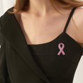 thumbnail image 2 of Pink Ribbon Brooch Alloy Lapel Pin for Breast Cancer Awareness Support Women accessory Decorative Pin for Events, 2 of 6