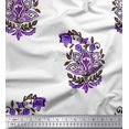 thumbnail image 1 of Soimoi Polyester Crepe Fabric Leaves & Floral Block Decor Fabric Printed Yard 42 Inch Wide, 1 of 3