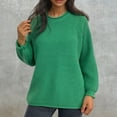 thumbnail image 1 of BVOFAR Chandails pour Femmes Grande Taille Couleur Unie Pulls Manches Longues Col Rond Hauts Décontractés Coupe Ample Chandail, 1 of 5