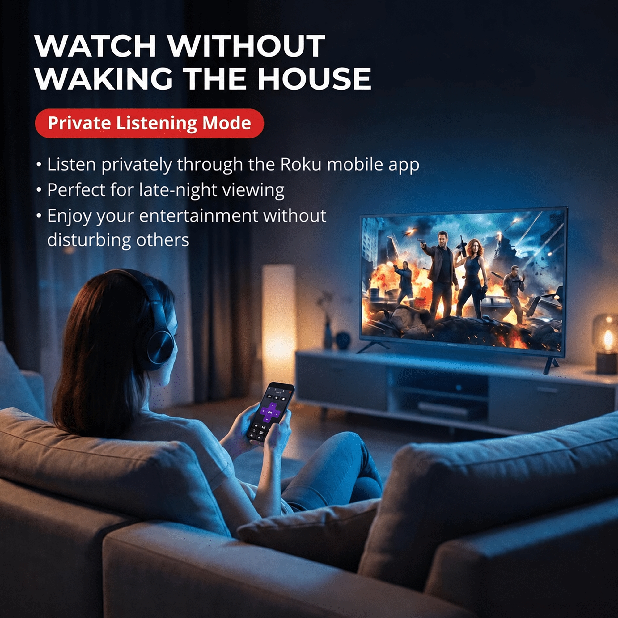 Magnavox 43” 4K Ultra HD HDR LED Roku Smart TV, Dolby Digital Plus Audio, Black