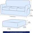 thumbnail image 3 of Housse de Canapé Extensible en Velours 4 Pcs 2024, Housse de Protection Séparée pour Coussins (Canapé Sable), 3 of 6