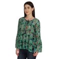 thumbnail image 3 of Moomaya Printed Flared Full Sleeve Tops For Women Summer Casual Short Kurta-SW, 3 of 8