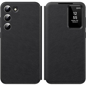 Pour Samsung Galaxy S23 Plus avec Smart petit écran, boîtier de téléphone S-View Wallet, pour Samsung S23 Plus Case Smart Fenêtre Cover, Smart Flip En Cuir Cover pour Samsung S23 Plus 5G étui