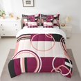 thumbnail image 2 of YST Geometric Circles Swirls 7 Piece Down Comforter Set, Queen, 2 of 5