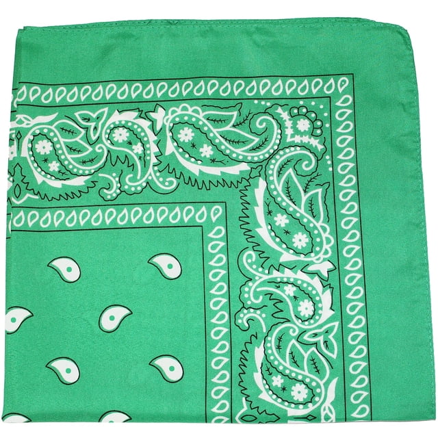 Mechaly Bandana en Polyester - Paisley et Couleurs Unies - Lot de 4
