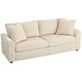 thumbnail image 1 of HOMCOM Canapé 3 Places, Sofa Rembourré pour Chambre, Crème, 1 of 10