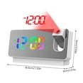 thumbnail image 4 of Projection Réveil Réveil Numérique Réutilisable avec Grand Affichage de 7,3 "USB A Mené l'Horloge Numérique avec Projecteur Rotatif 180 ° Projection de Réveil Portable pour la Chambre à Coucher, 4 of 10