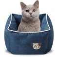 thumbnail image 1 of Pet Bed Soft Fleece Deep Sleep Windproof Cat Winter Bed Pet Cushion, 1 of 9