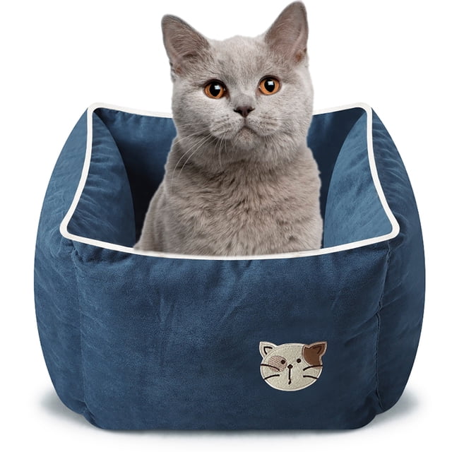 Pet Bed Soft Fleece Deep Sleep Windproof Cat Winter Bed Pet Cushion