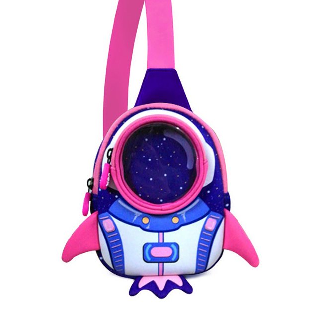 Sac de Poitrine Mini Mignon Motif Fusée Sac Bandoulière pour Enfants