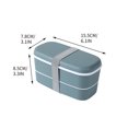 thumbnail image 2 of Birdeem Heated Lunch Box, Large Lunch Box, Food Grade Material Refrigerator Microwave Preservation Box, Double Layered Divided Childrens Lunch Box, Microwave Food Cover, Green Lunch Box, 2 of 7
