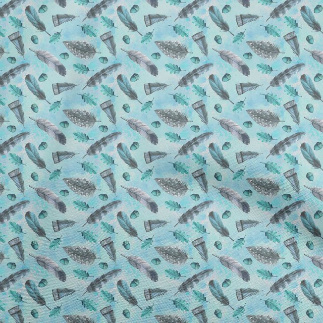 oneOone Tissu Velours Bleu Clair Automne Matériel de Robe Tissu Imprimé Tissu au Mètre 58 Pouces de Large