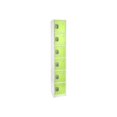 thumbnail image 2 of AdirOffice - Locker - 6 doors - 6 hooks - solid steel - green (pack of 4), 2 of 6
