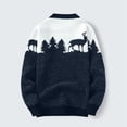 thumbnail image 3 of Pisexur Chandails de Noël pour Hommes Mode Imprimé de Cerf de Noël Chandail Tricoté Décontracté à Manches Longues Col Rond Automne Hiver, 3 of 6