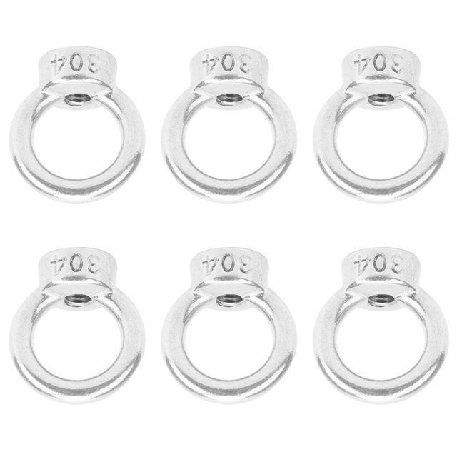 "Premium 304 Stainless Steel M6 Eye Nuts - 10-Piece Set for Secure Cable & Rope Fastening"
(Alternative version: "Durable 304 Stainless Steel M6 Threaded Eye Bolts - Pack of 10 for Heavy-Duty