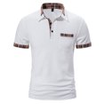 thumbnail image 1 of Birdeem Chemises pour Hommes Chemise Décontractée Patchwork Imprimé Bouton Col Rabattu Manches Courtes T-Shirt Chandail Blouse, 1 of 12