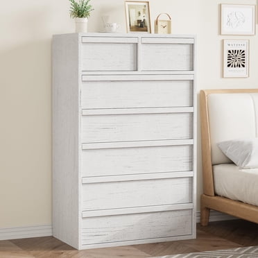 GloryStar 5/7 Drawer Dresser for Bedroom, Chest of Drawers with Large Storage, Wooden Dresser Organizer for Living Room, Nursery
