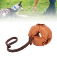 thumbnail image 4 of Dog Training Ball, Release Energy and Reduce Anxiety Leather Dog Ball Lightweight and Easy to Carry Dog Training Ball on Rope for Training and Entertainment, 4 of 7