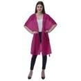 thumbnail image 1 of Moomaya Womens Georgette Shrug Open Front Long Sheer Coverup w/ Tassels, 1 of 7