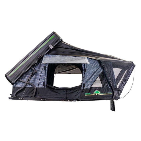 Overland Vehicle Systems Tent 18489902 HD Everest; Car Top; 84 Inch x 57 Inch x 54 Inch; Sleeps 2 Adults; Black Aluminum Base With Rip Stop Poly Cotton Body; Hard Shell Fold Storage