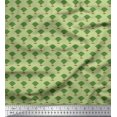 thumbnail image 1 of Soimoi Poly Georgette Fabric Lotus Block Print Fabric by Yard 42 Inch Wide, 1 of 1