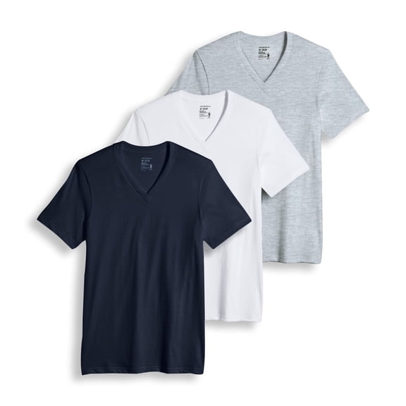 Jockey T-Shirt de Dessous Classique à Col en V pour Hommes en Coton 100 % - Lot de 3