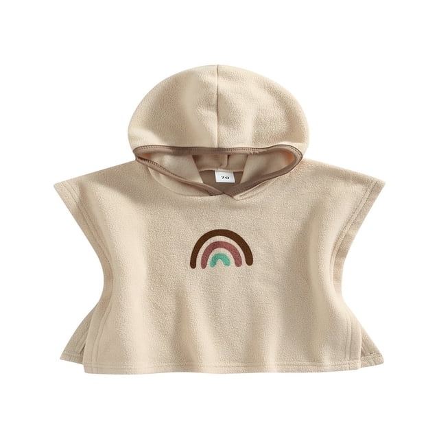 Peignoir à Capuchon pour Tout-Petit Garçon Fille, Enfants, Mignon, Sans Manches, Arc-en-Ciel, Haut de Peignoir à Capuche, Ensembles, Couvre-Maillot de Bain