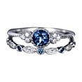 thumbnail image 2 of TopLLC Rings Women's Fashion Diamond Couple Jewelry 1 Pair Rings Set Size 6 Ring ring, 2 of 4