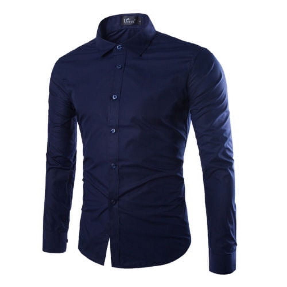 Men Slim Fit Shirt Long Sleeve Button Down Tops Formal Dress Business Work Luxury Cloth