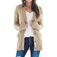 thumbnail image 1 of CPOKRTWSO Cardigan Tricoté Surdimensionné à Manches Longues Ouvert pour Femmes, 1 of 2