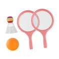 thumbnail image 3 of Children's Badminton Tennis Set with Ball and Badminton Shuttlecock Lightweight Pink, 3 of 9