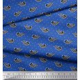thumbnail image 2 of Soimoi Cotton Duck Fabric Fish Block Printed Fabric 1 Yard 56 Inch Wide, 2 of 3