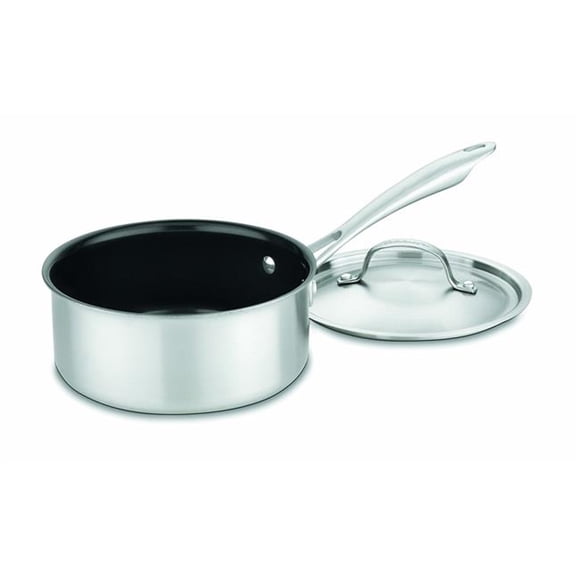Cuisinart GGT19-18 2 qt Cuisinart Green Gourmet Casserole en Acier Inoxydable à Trois Plis avec Couvercle