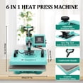 thumbnail image 1 of Eastvita 6-in-1 Multifunctional Heat Press Machine with Dual Display/15x15 Inch/US Plug, 1 of 6
