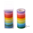 thumbnail image 3 of 10 Rouleaux de Ruban de Masquage Coloré, Ensemble de Ruban Washi Pastel Arc-en-Ciel, Rubans Washi Colorés 10 mm Inscriptibles pour Peinture, Design de Scrapbooking DIY, Largeur 0,39 Pouces, 3 of 5