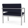 thumbnail image 5 of Lenox Steel Reception Waiting Bariatric Chair / Silver Steel / Navy Blue, 5 of 5