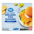 thumbnail image 1 of Great Value Breaded Fish Burgers, 520 g, 1 of 3