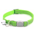 thumbnail image 1 of 5Pack Reflective Breakaway Cat Collars with Bell Safety Buckle Nylon Adjustable Kitten Collars Fluorescent Green, 1 of 6