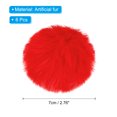 thumbnail image 2 of Uxcell Pompons en Fausse Fourrure pour Chapeaux, Pompons en Fourrure Duveteux et Doux, Rouges, Lot de 6, 2 of 6